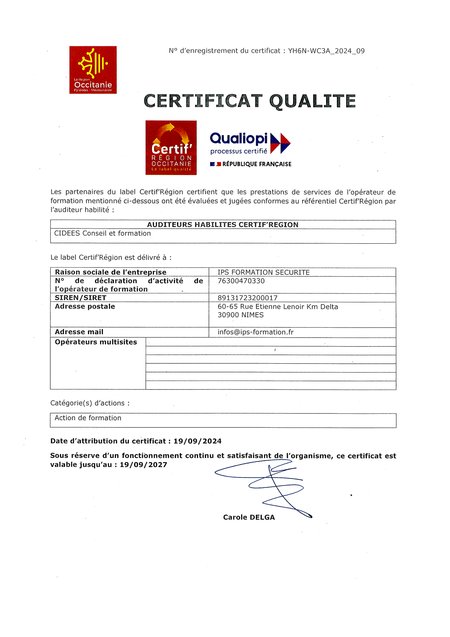 CERTIFICAT QUALIOPI 2024